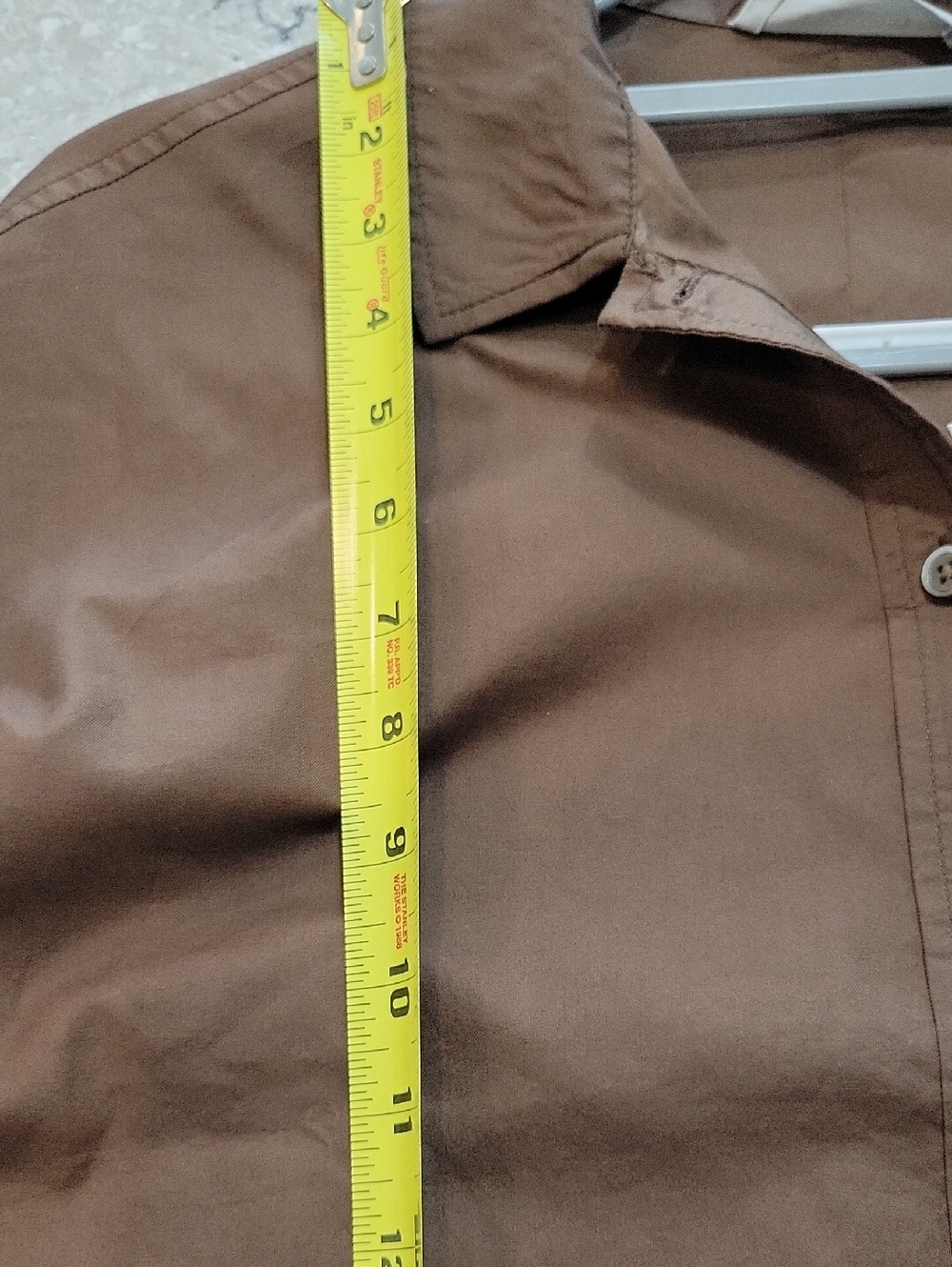 Everlane Brown Cotton Long Slevve Button Up Shirt XXS NWT - Picture 8 of 10